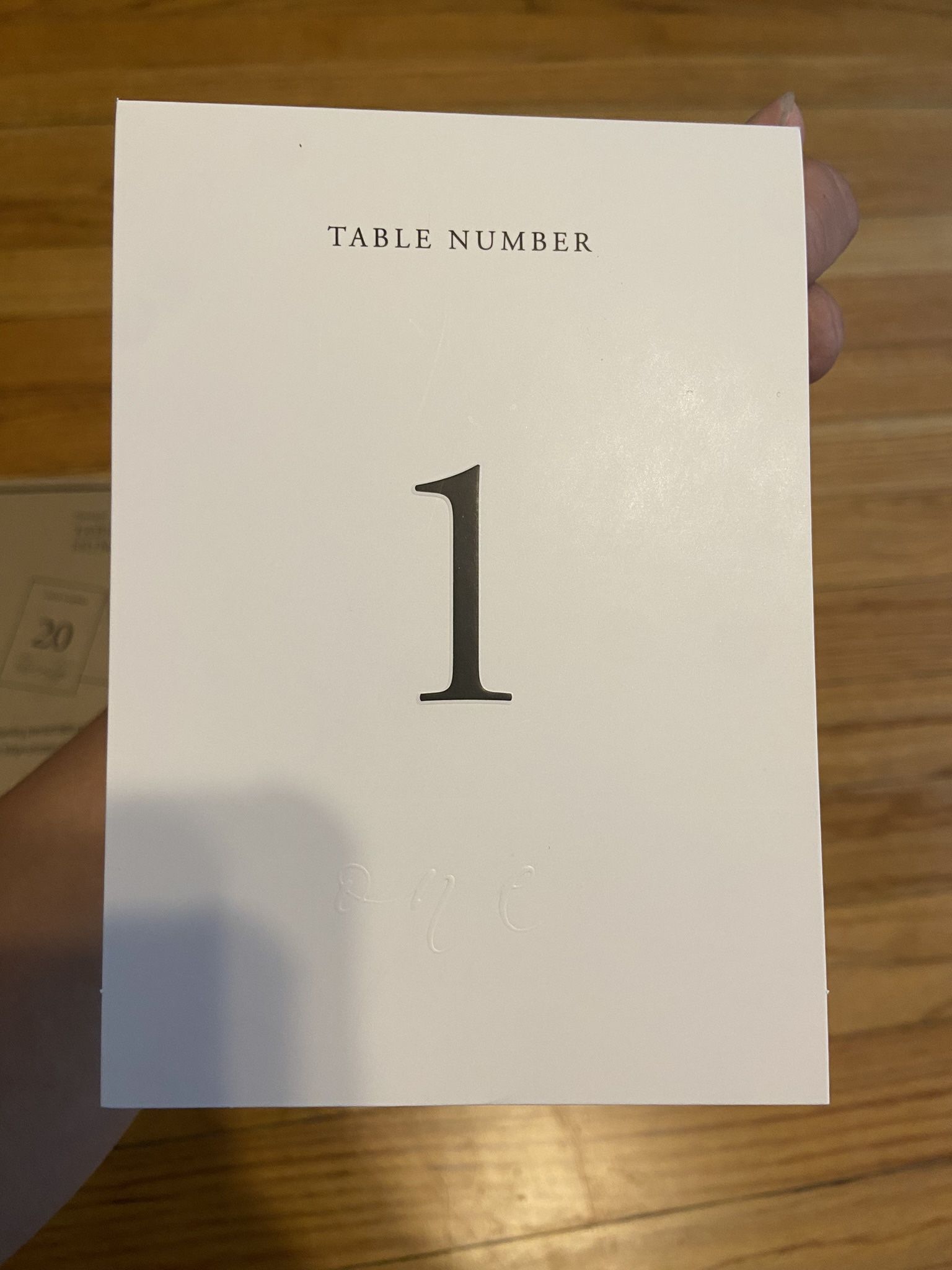 Table Numbers