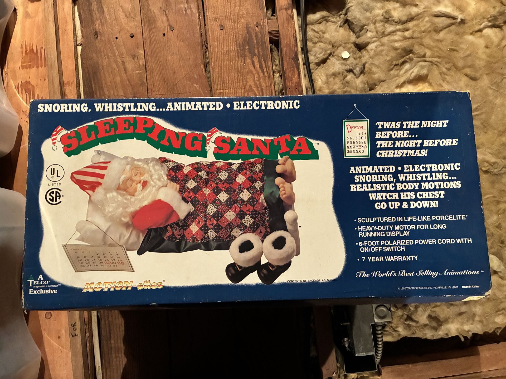Vintage Sleeping Santa