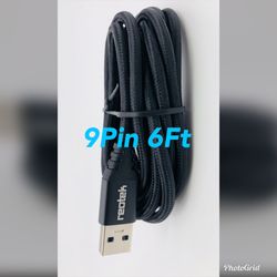 9 Pin USB Type-c to Usb-a Male 3.1 Gen2 Cable 6 Feet Reotek Black Color