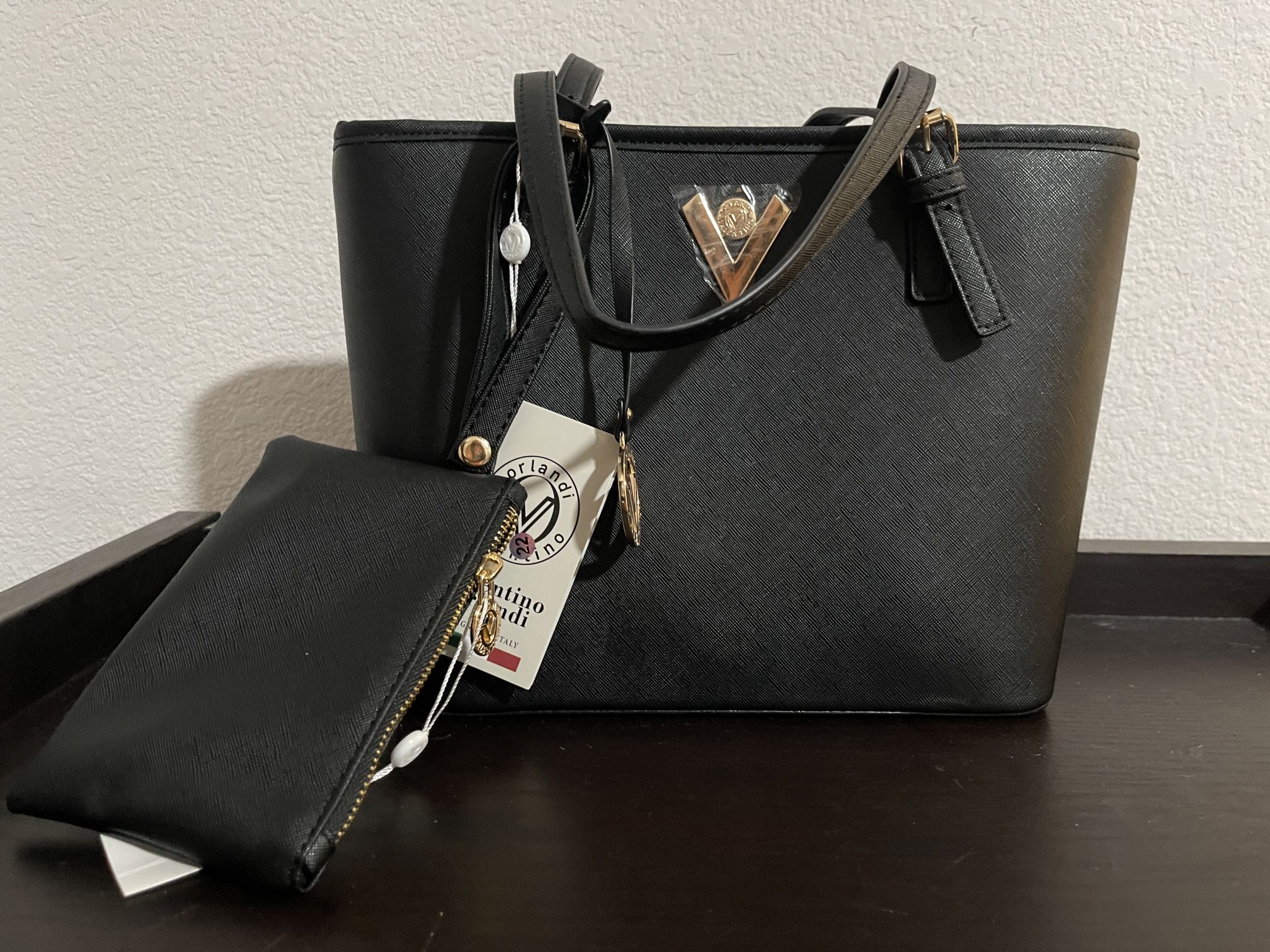 Black Valentino Orlandi Tote Bag