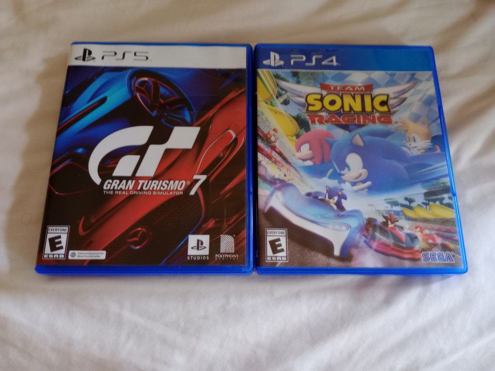 PS5 Gran Turismo 7 And PS4 Team Sonic Racing