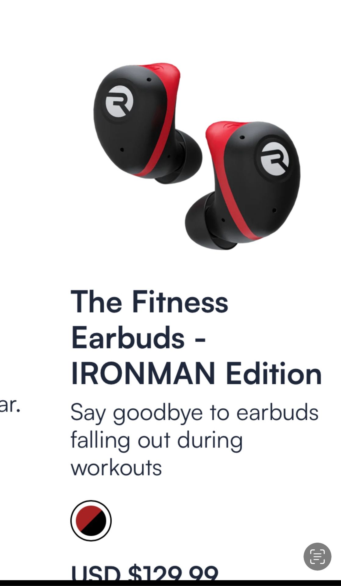 Earbuds Fitness Raycon Ironman Edition