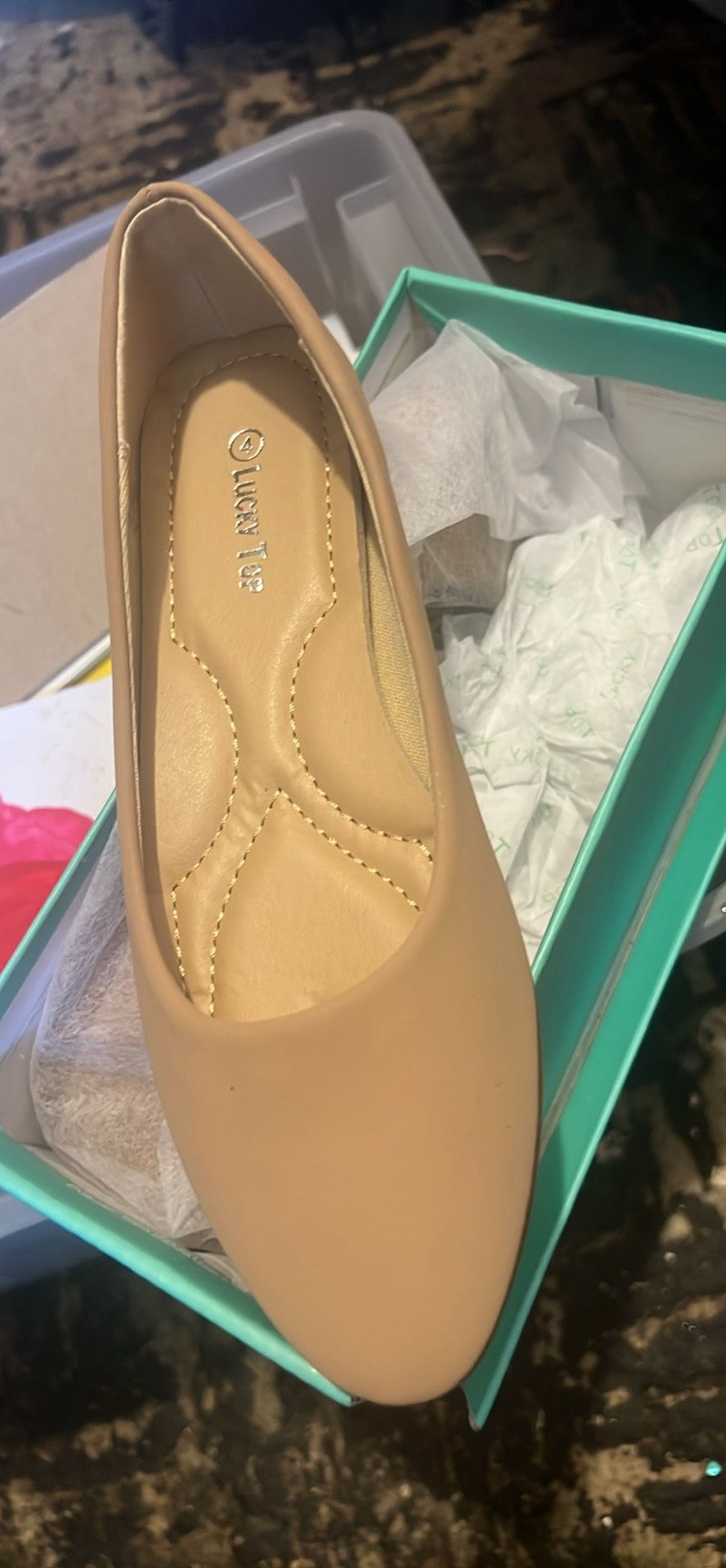 Flats 4y Tan Color