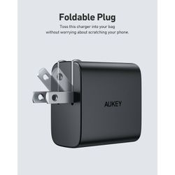 AUKEY PA-F3S Swift Charger Mix 32W Dual-Port Cube Plug Power(White)