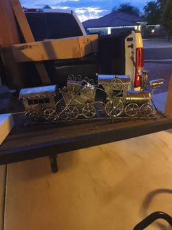 Kirkland  36.5-inch Lighted Silver Christmas Train Display