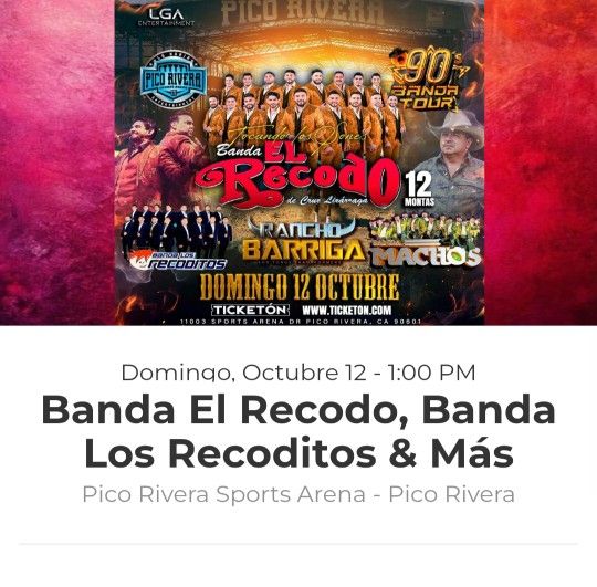 2 Banda El Recodo, Bands MS & Mas Tickets 