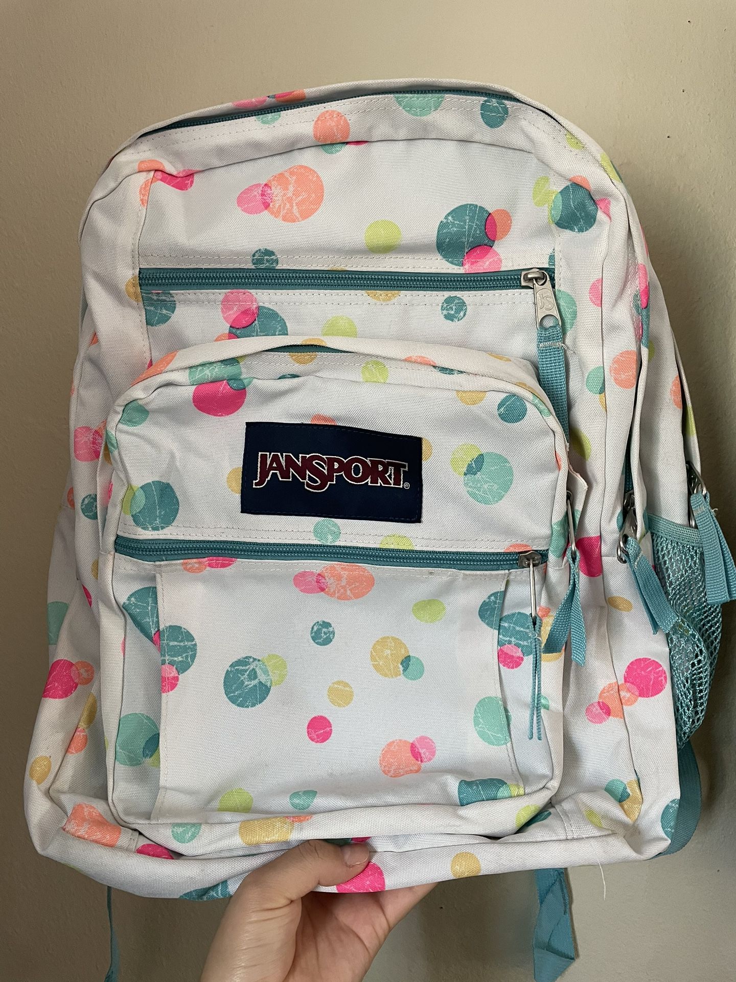 Jansport Big Student Polka Dot Backpack