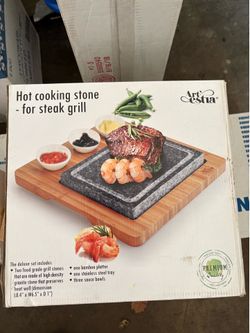 Hot cooking stone for steak grill