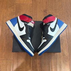 Jordan 1 Retro High OG SP Fragment X Union LA Varsity Ref Sport Royal Size 10 M