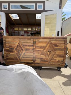 One of a kind solid wood credenza