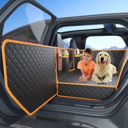 Hard Bottom Car Seat Cover for Dogs with Door Protector