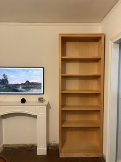 Large Solid Wood Vintage Bookshelf