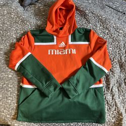adidas extra large Miami Green & Orange Team issued Hoodie 