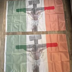 Used México Jesus Flag Size 3ftx5ft 
