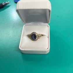 Yellow Gold Tanzanite Ring 