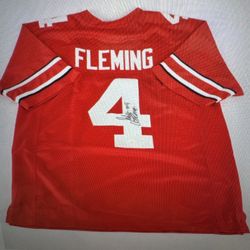 Julian Fleming  Signed THE Ohio State Buckeyes Custom Jersey JSA Autographed XL
