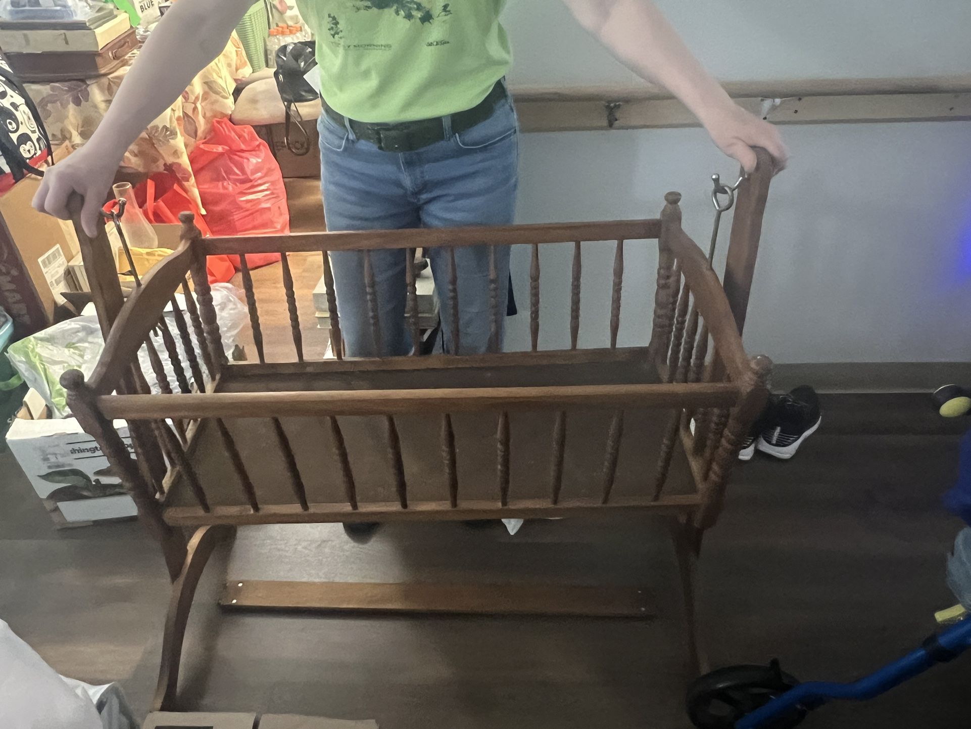 Antique Wooden Cradle