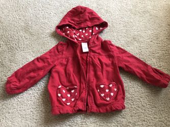 Gymboree valentine hooded sweater 12-24M