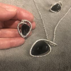 Silver Plated Necklace And Earring’s  / New