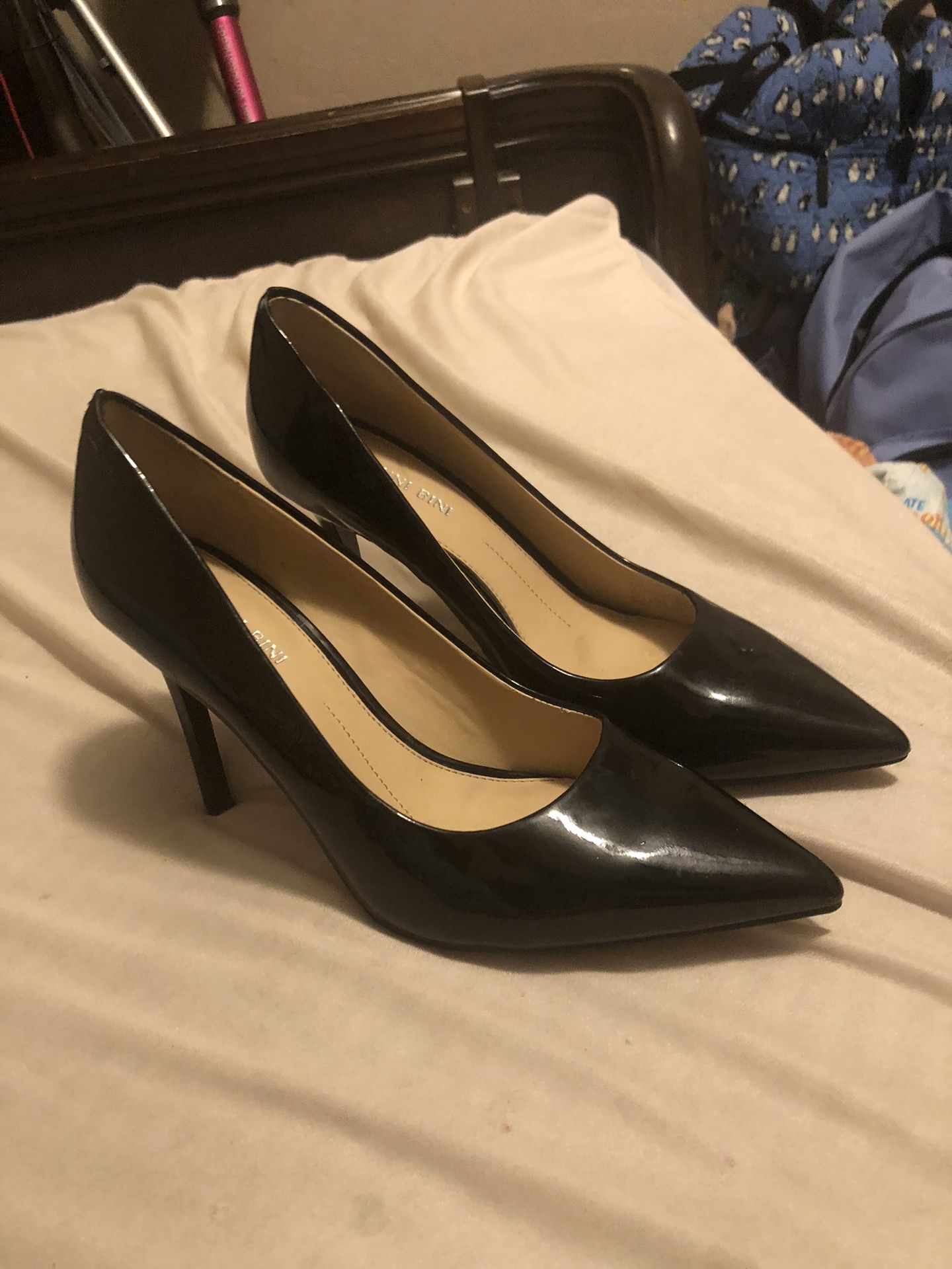 Black High Heels Size 8-8.5