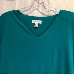 Susan Graver Liquid Knit Elbow Sleeve Tiered Tunic