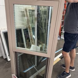 Single Hung Biege Window