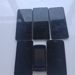 Lot Of 12 Mixed Lot Of Broken Cellphones For Parts Only Sold As Is 