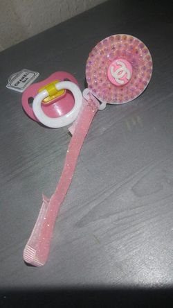 Pacifier holder SUPER CUTE.Chanel inspired