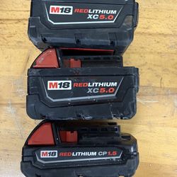 Milwaukee battery set
