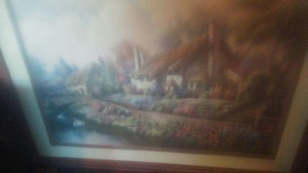 Carl Valentine approximately 40 in by 30 in gorgeous picture matted and framed nicely