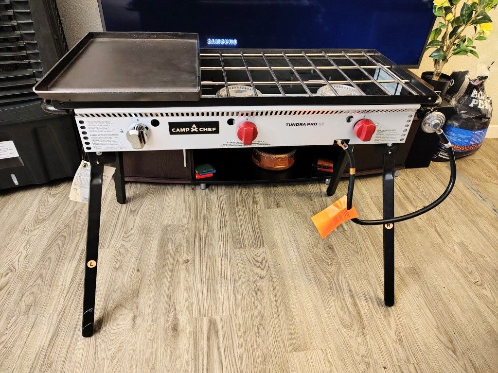 New. Camp Chef Tundra Pro 16 Stove with Griddle/Grill Cooking Surface.