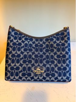 Coach Sutton Hobo in Signature Denim