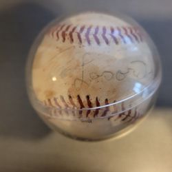 Tommy Lasorda Los Angeles Dodgers HOF Signed Autographed game used Baseball.