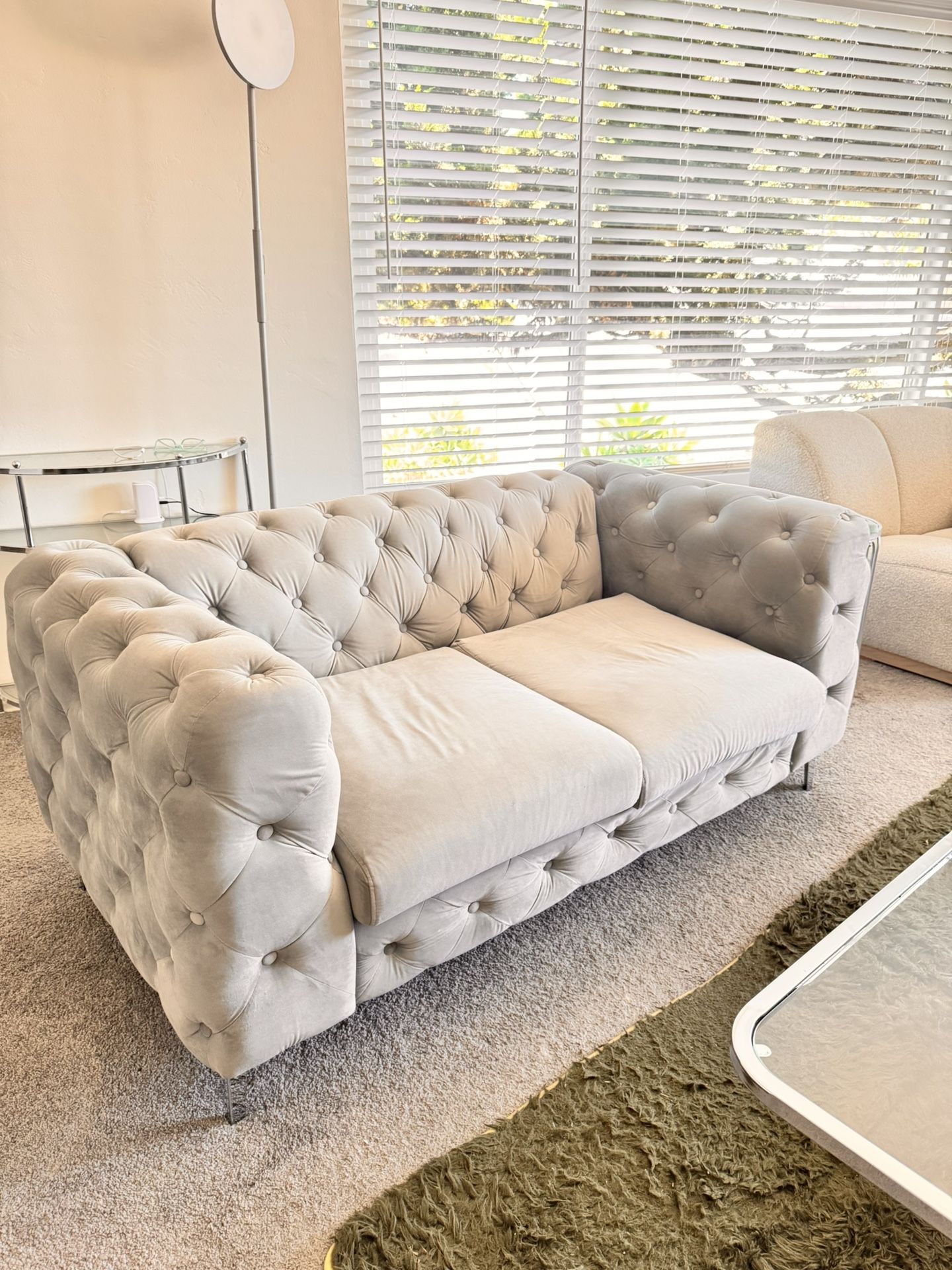 Sofa & Chair Set With (3) Matching Throw Pillows