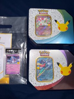 Pokémon TCG 30th Anniversary Tin Set – Sylveon & Greninja EX & MewTwo promo
