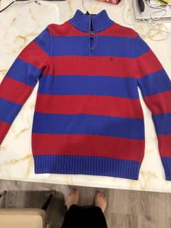 Polo Ralph Lauren Striped Quarter-Zip Sweater Listing