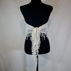 Women's White Scarf-wraps(132)11