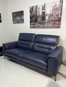 Blue Recliner Sofa $845