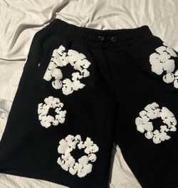 Denim Tears Cotton Wreath Shorts Black