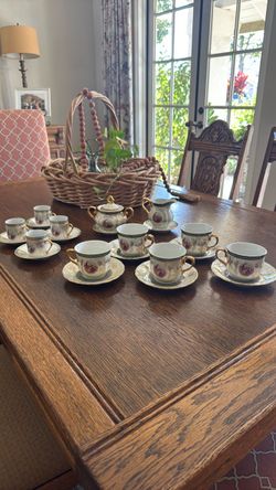 Classic porcelain Czech Republic Design.  Gold Accents