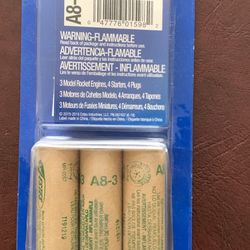 ESTES A8-3 model rocket engines