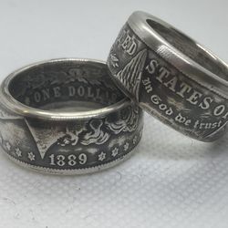Hand Crafted Silver Morgan Dollar Ring