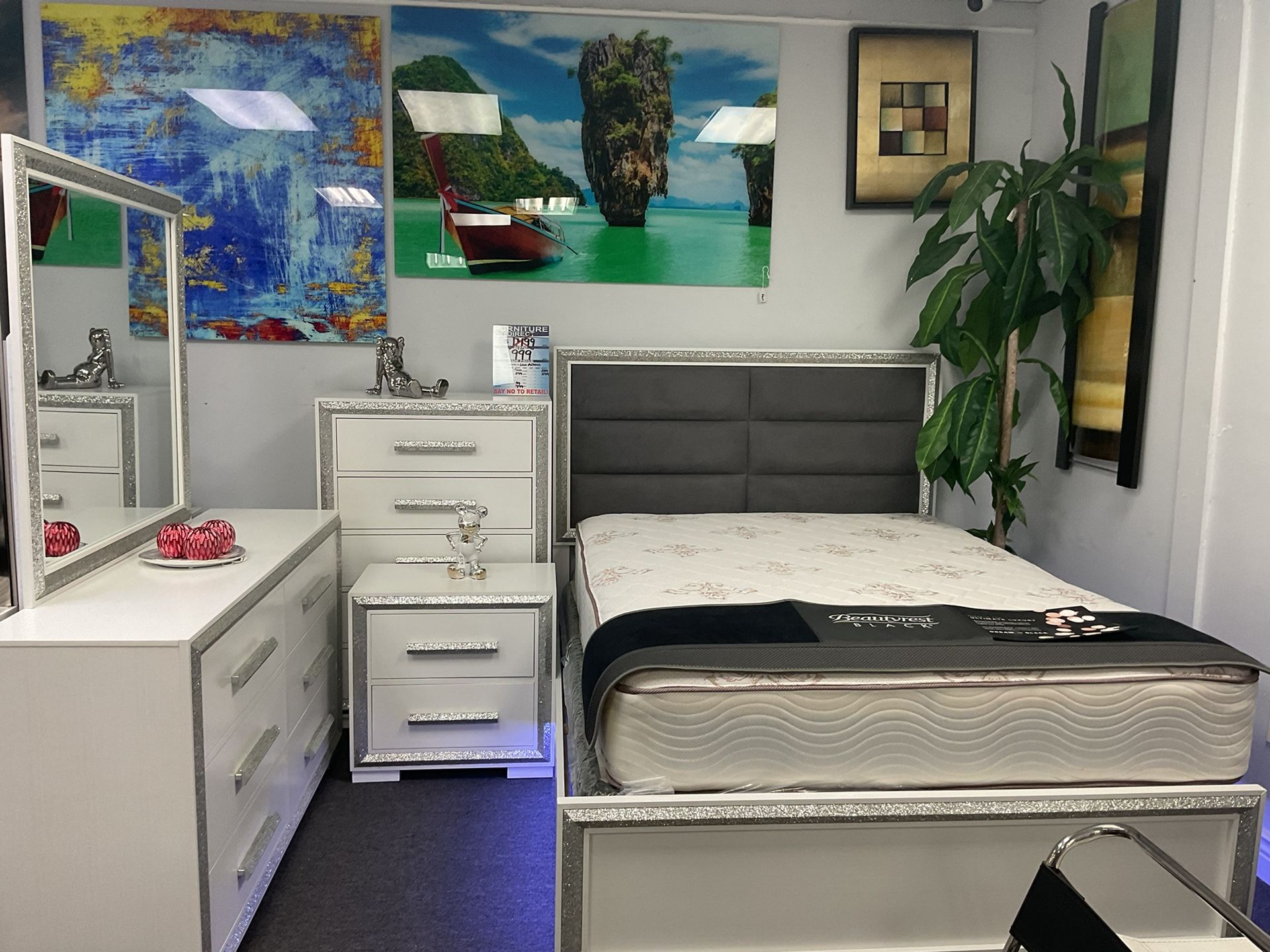 ๐ฅHUGE FURNITURE SPRING SEASON SALE ๐คฉ STUNNING 5pc BEDROOM SET 35% OFF ๐๏ธ w/ FREE NIGHTSTAND ๐คฏ