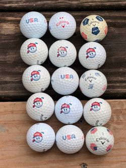 Callaway Golf Balls – 15 Ball Lot | USA Themed & Nash Series | Used 3A/4A