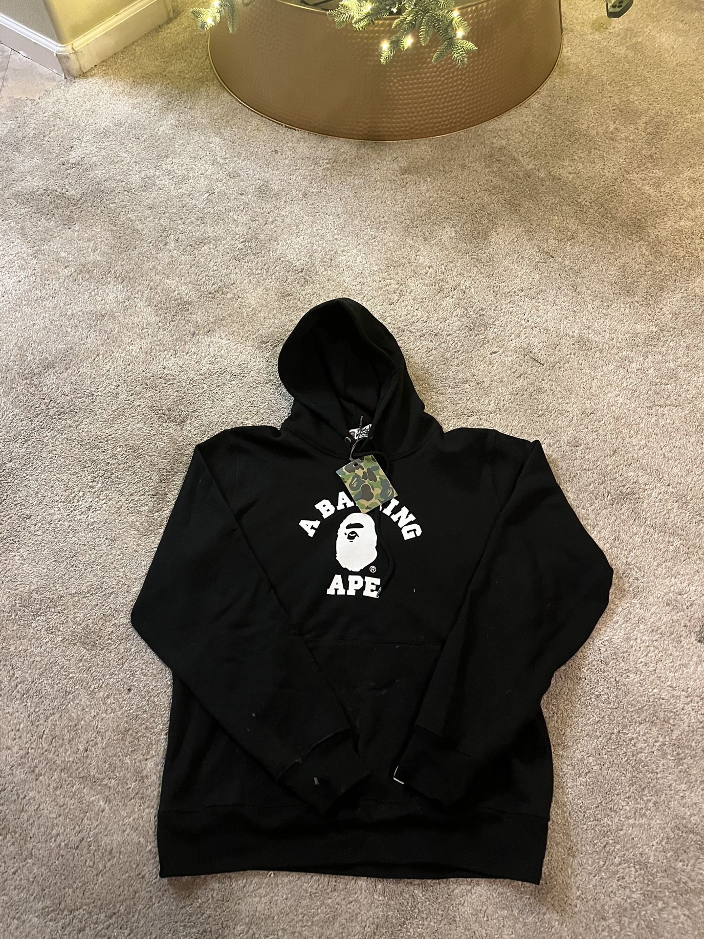 Black And White College Bape Hoodie