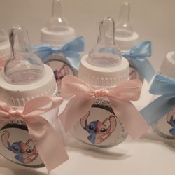 Gender Reveal Fillable Baby Bottles, Baby Shower Favors