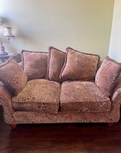 Plush Fabric Loveseat / Sofa Cushions Included