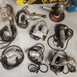 Metal Vintage Garage Workshop Tool Lot Sander Drill Saw