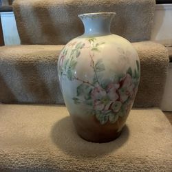 Large Hand Painted JPL Limoges China Vase