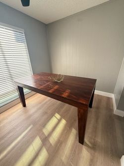Brown Dining Table (Real Wood)